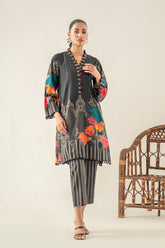 2-Pc Printed Lawn Shirt with Straight trouser SCPM3-027